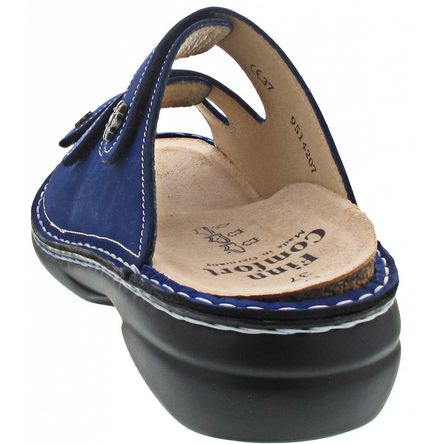 Finn Comfort Damen Menorca-S Pantolette in Kobalt