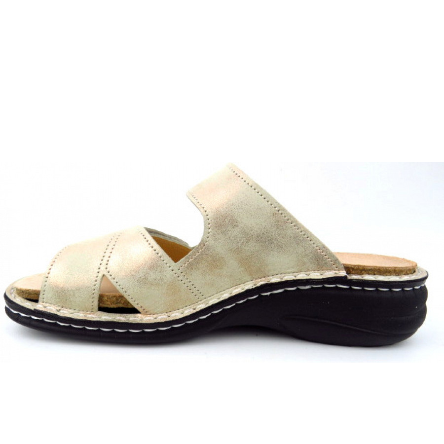 Finn Comfort Damen Melrose Nuvola champagne Pantolette in champagne