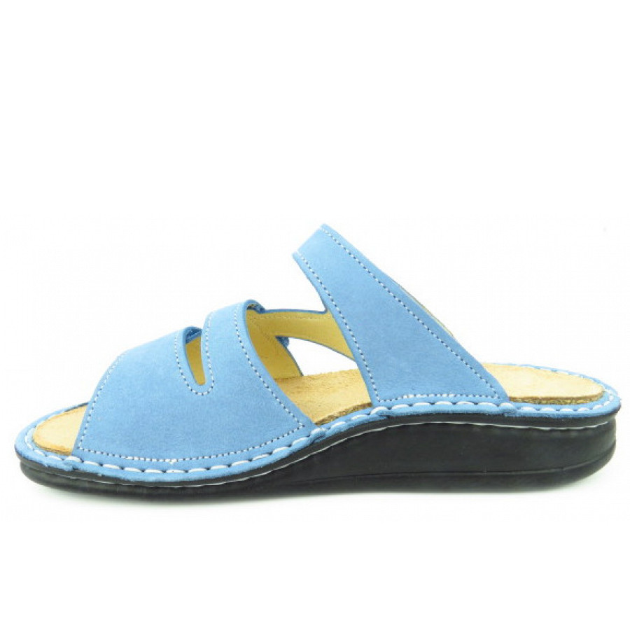Finn Comfort Damen Agueda Nubuk blue Pantolette in blue