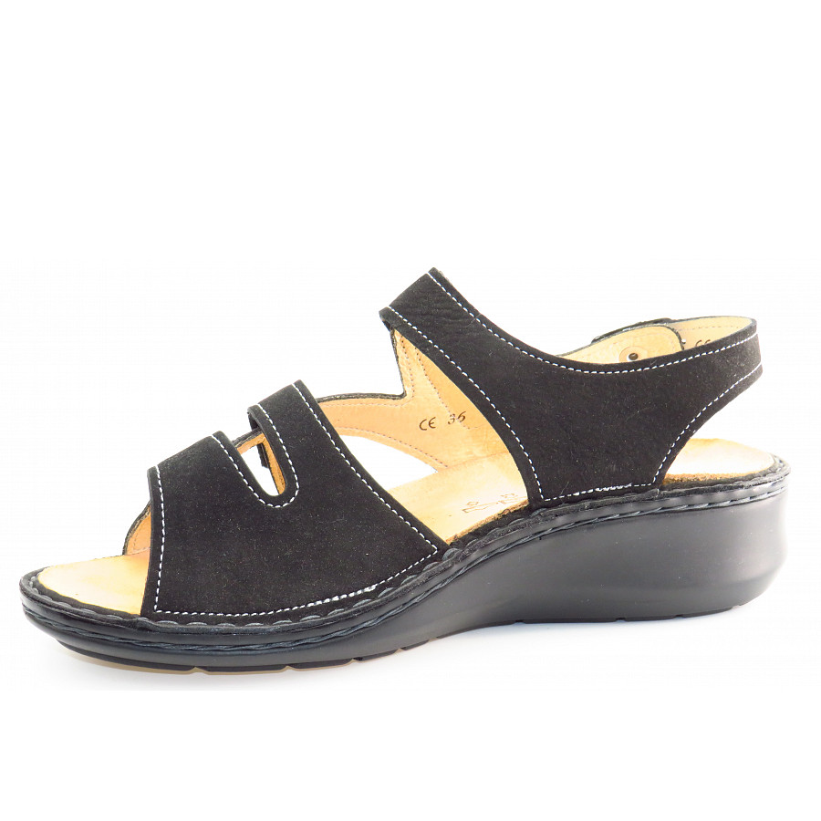 Finn Comfort Damen Vestone Nubuk schwarz Sandale in Schwarz