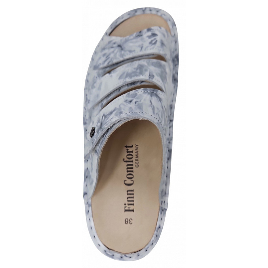 Finn Comfort Damen Korfu Pantolette in grau melliert