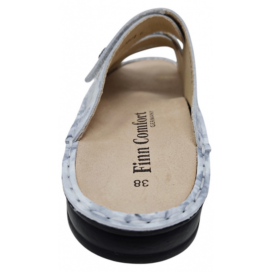 Finn Comfort Damen Korfu Pantolette in grau melliert