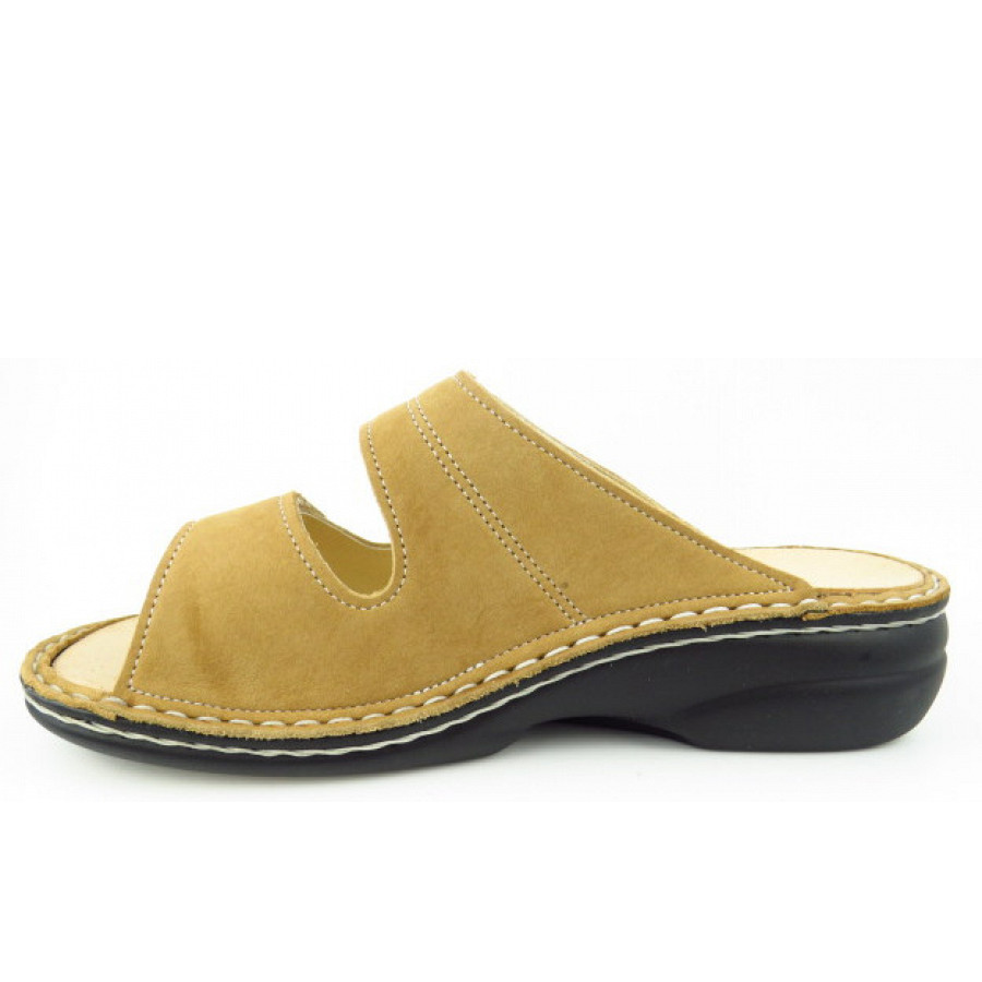 Finn Comfort Damen Sansibar Nubuk tan Pantolette in tan