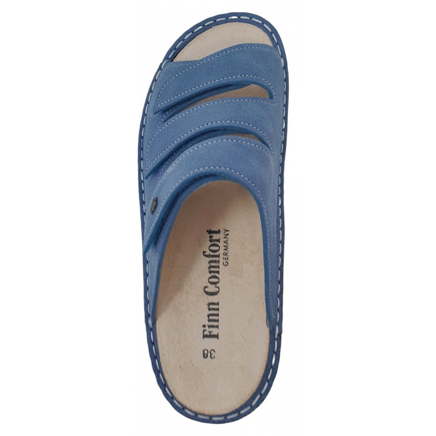 Finn Comfort Damen Korfu Pantolette in sky