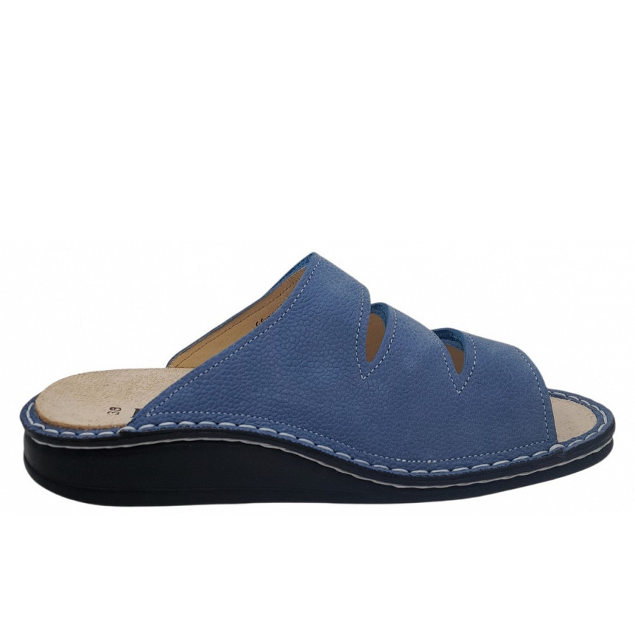 Finn Comfort Damen Korfu Pantolette in sky