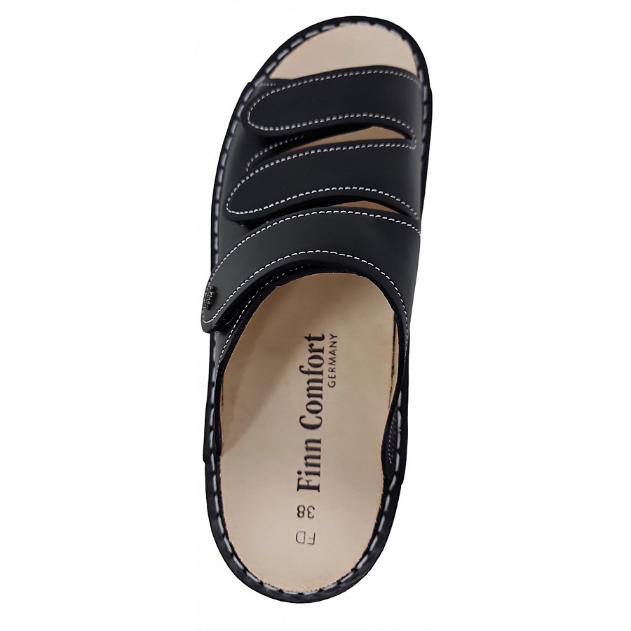 Finn Comfort Damen Hellas Pantolette in schwarz
