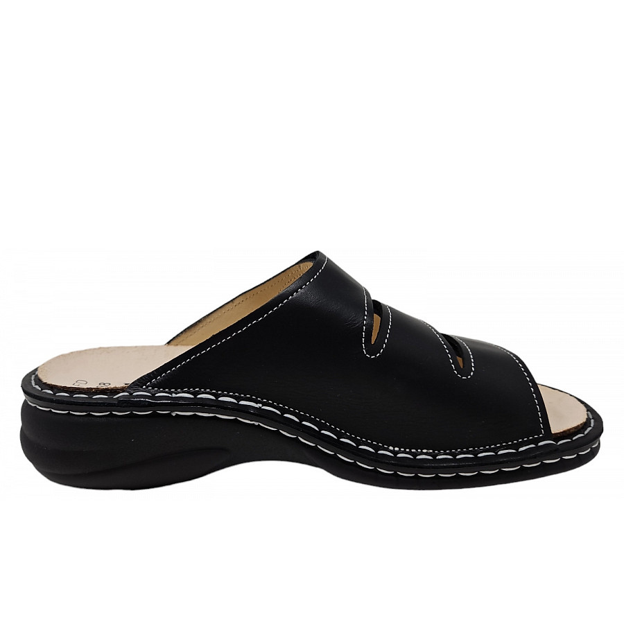 Finn Comfort Damen Hellas Pantolette in schwarz