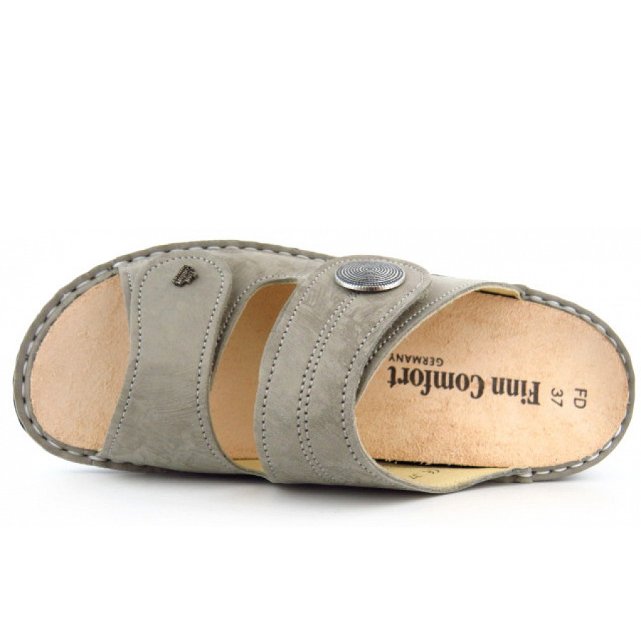 Finn Comfort Damen Sansibar Twiga taupe Pantolette in taupe