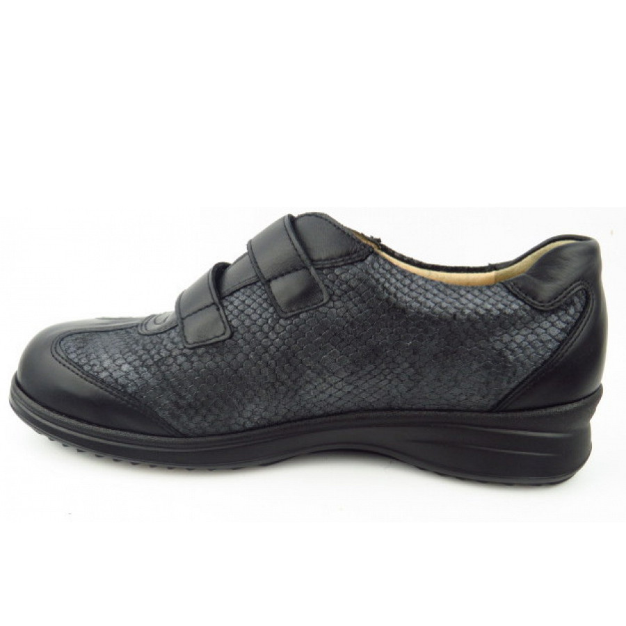 Finn Comfort Damen Desenzano-schw./anthr. Klettschuh in Schwarz