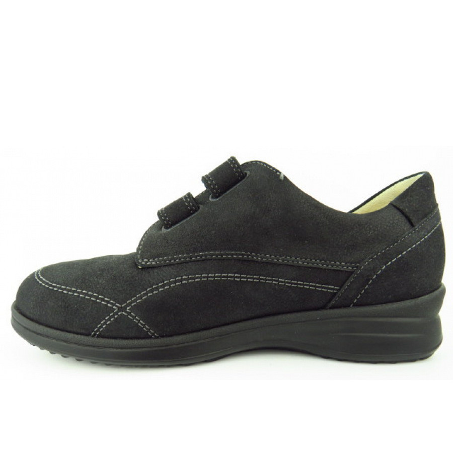 Finn Comfort Damen Longbach-schwarz Klettschuh in Schwarz