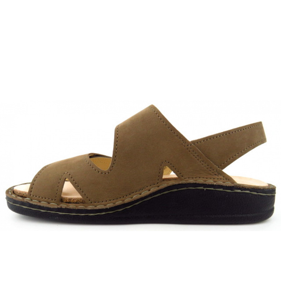Finn Comfort Herren Toro-S Nubuk truffle Sandale in braun