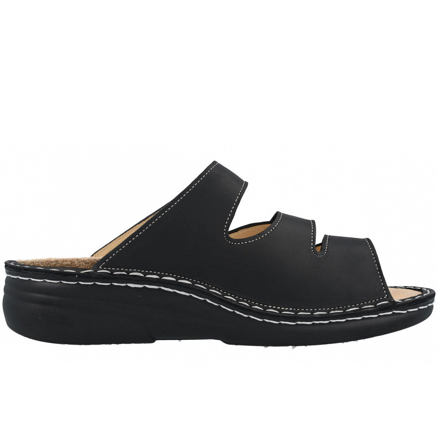 Finn Comfort Damen Grenada Pantoletten in schwarz
