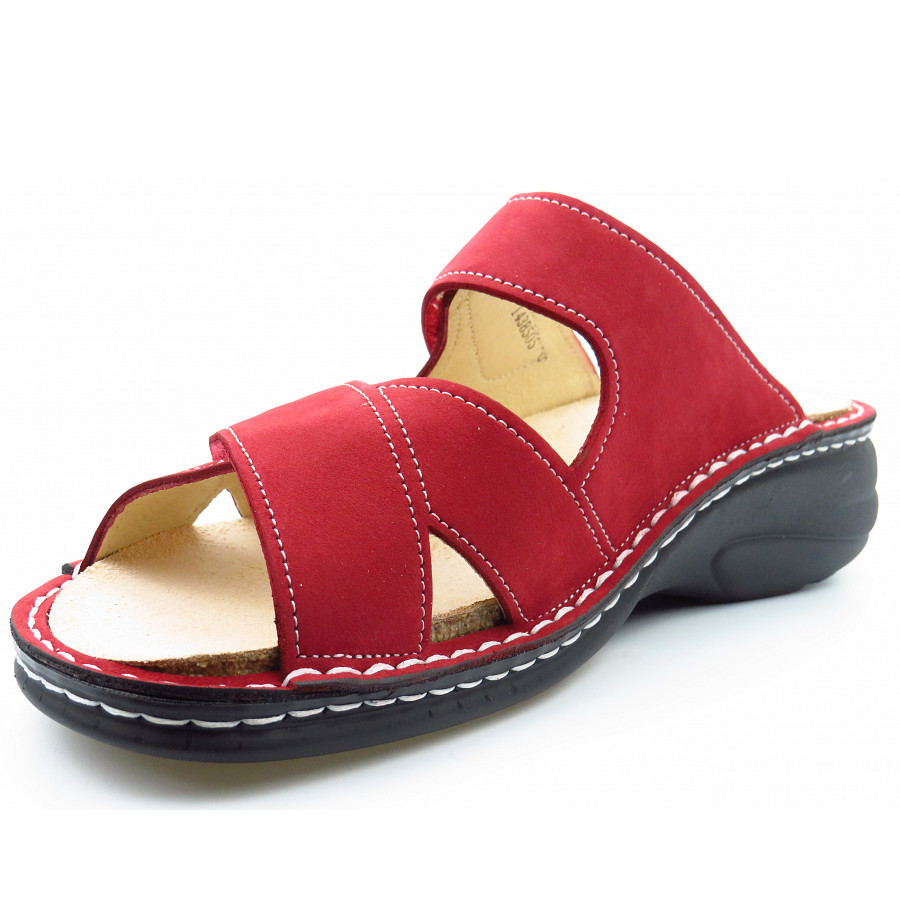 Finn Comfort Damen Melrose Nubuk chili Pantolette in chili