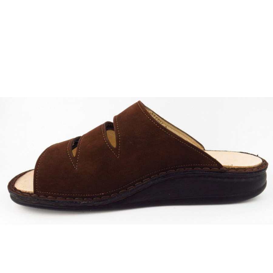 Finn Comfort Herren Korfu Oilbuk coffee Pantolette in coffee
